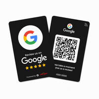 Carte programmable personnalisée avec logo CR80 PVC NFC NTAG213 13,56 MHz, étanche, pour paiement, avec code QR pour les médias sociaux, marque OEM