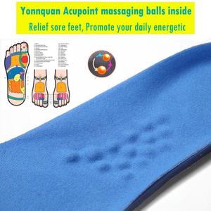 แผ่นรองพื้นรองเท้ากีฬา TPE คุณภาพสูง รองรับอุ้งเท้า ช่วยบรรเทาอาการปวดเมื่อย นวดด้วยเม็ดบีดส์ ซับแรงกระแทก แผ่นรองพื้นหนา ลดแรงกดทับเท้า - Product Image 2