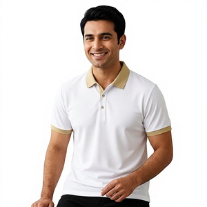 T-shirt à manches courtes en soie glacée d'été avec logo personnalisé OEM, broderie et impression, design pour hommes d'âge moyen et âgés, polo d'été - Product Image 1