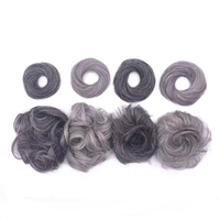Usine directe bon prix gris bouclés Chignon chignon Double dessiné Remy cheveux tissage chinois Extension de cheveux