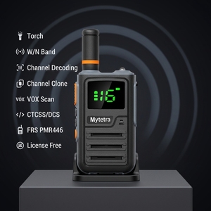 Walkie Talkie <span class=keywords><strong>PMR</strong></span> 446 con Linterna, 2W, 3KM, Analógico, Mini, con Resistencia al Agua IP55/IPX4, Batería de 1100mAh, Frecuencia UHF - Product Image 1