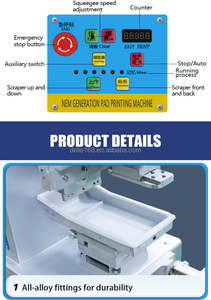 Machine de tampographie semi-automatique haute précision, impression <span class=keywords><strong>tampon</strong></span> monocouche pour la décoration de logos, vêtements, textiles, jouets - Product Image 5