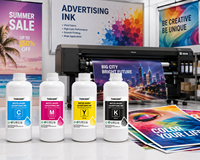 Encre à base d'eau noire, cyan, magenta, jaune en gros pour imprimante jet d'encre numérique Epson, fournitures d'impression publicitaire et photo