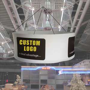 Letrero Publicitario Personalizado para Interiores, Banner Triangular Colgante de Techo de 8 pies, Tela Acrílica y Marco de Aluminio, Duradero y Ligero - Product Image 1