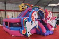 WINSUN maison rebondissante licorne videur avec toboggan personnalisé extérieur licorne gonflable gonflable enfants trampoline à vendre