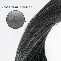 NAOMI Crin de cheval noir en vrac 250g 80cm de longueur Authentique crin de cheval noir de Mongolie Durable pour archets de contrebasse de violon