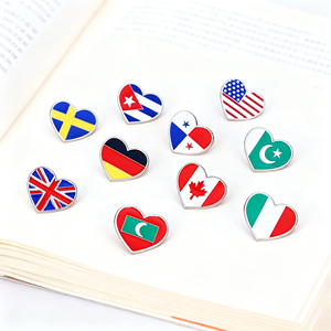 Personalizado suave esmalte rectángulo diferente estado en forma país insignia Logo americano Texas <span class=keywords><strong>Dominos</strong></span> Pizza Palestina bandera Pin fábrica - Product Image 1