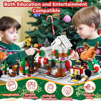 Nouveau calendrier de l'avent de Noël 2024, ensemble de blocs de construction pour enfants, calendrier de compte à rebours de 24 jours, cadeaux pour garçons et filles, jouets de Noël à faire soi-même