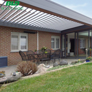 Pérgola con Techo Abatible, Pérgola con Techo de Celosía para Exteriores - Product Image 5
