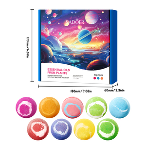 En gros, bombes de bain planétaires à bulles, bombes de bain effervescentes, bulles de bain pour enfants, 9 grandes bombes de bain, coffrets cadeaux, marque propre, OEM, ODM - Product Image 6