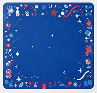 Ensemble de Mahjong Américain de Luxe 160 Tuiles 2 Couches Acrylique Pailleté Bleu Drapeau Américain Aigle de la Liberté Jeu de Soirée Deluxe Vente en Gros