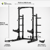 PINJIAN Power Rack Station d'entraînement multifonctionnelle avec barre de traction et système de croisement de câbles pour salle de sport intérieure