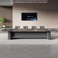 Grande table de conférence moderne simple avec combinaison de chaises bureau en bois pour la négociation pour la salle