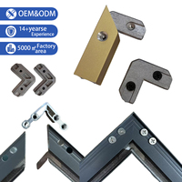Connecteurs modernes en aluminium moulé sous pression pour cadres de portes/fenêtres et salles de bain - Quincaillerie à vis durable avec garantie de plus de 5 ans