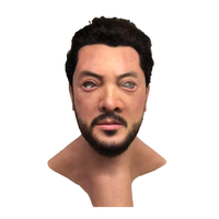 Masque facial en silicone réaliste pour simulation humaine, taille et couleur personnalisables, disponible en version OEM