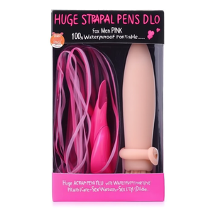 Consolador Enorme con Correa y Caja de Juguetes Sexuales para Hombres, Rosa, 100% Impermeable, Portátil - Product Image 1