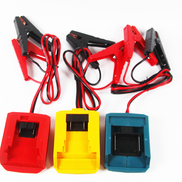 Factory Direct Electric 20V Brushless Battery Converter Adapter for Power Wheels with 1m Jumper Cable Clamps