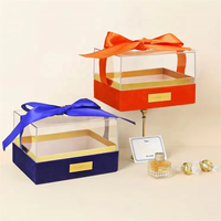 Boîte Cadeau Fête des Mères Style Acrylique Luxe Transparent, Boîte à Bonbons Transparente, Cadeau Demoiselle d'Honneur, Boîtes en Plastique pour Professionnels