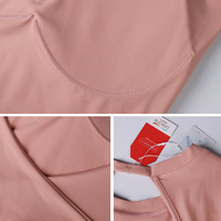 Camiseta sin mangas para yoga con almohadillas de sujetador integradas, de largo completo, que cubre el abdomen, de alta resistencia a impactos y con diseño trasero que realza la figura.