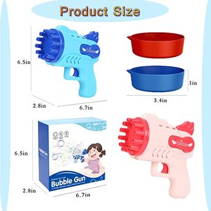Máquina automática de pistola de burbujas de 12 agujeros, burbujas personalizadas para niños, juguetes de verano al aire libre para jugar - Product Image 6