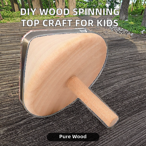 DIY Polished Whirling Wood <b>Spinning</b> <b>Top</b> Wooden Toy Supplies High Quality Customizable MULTI CRAFT Spinners Kids Decorate - Product Image 2