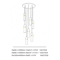 Lustre suspendu moderne pour escalier, avec abat-jour en albâtre naturel, idéal pour villa et maison