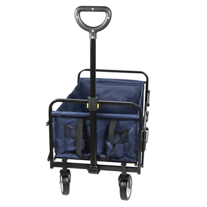Folding <b>Trolley</b> 82x43x73 Cm 60 Kg Capacity Blue Fabric Camping Garden Use - Product Image 5