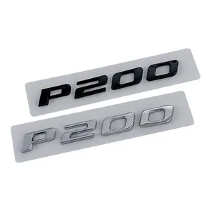 Benutzer definiertes Auto 3D ABS Typenschild Alpha numerisches Logo P200 P250 P300 P350 Abzeichen Aufkleber für Jaguar Trunk Logo Auto aufkleber