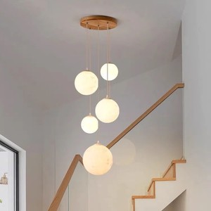 <span class=keywords><strong>Suspension</strong></span> LED dorée moderne en <span class=keywords><strong>bois</strong></span> à hauteur réglable avec fonction de protection oculaire pour la décoration de villa - Marque APCITL - Product Image 6