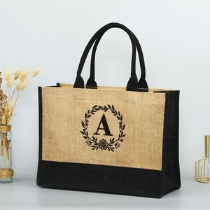 Bolsas de Yute con Logotipo Personalizado, Muestra Gratis, Bolsas de Compras de Yute de Gran Capacidad, Bolsas de Yute con Iniciales - Product Image 4