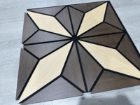 Panneaux acoustiques décoratifs modernes en bois 3D à motif étoilé géométrique, insonorisants en fibre de polyester, pour salon et hôtel (NRC)