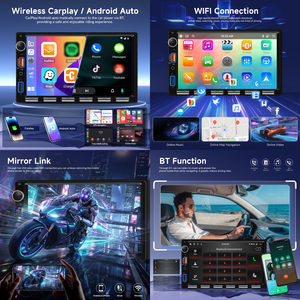 <span class=keywords><strong>Autoradio</strong></span> Android Podofo 7 pouces avec écran tactile IPS, 6+128 Go, CarPlay, Android Auto, GPS, WiFi, FM, RDS, <span class=keywords><strong>USB</strong></span>, avec clavier piano, OEM/ODM Factory - Product Image 2