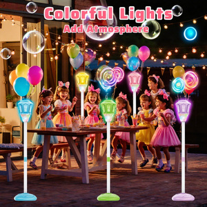 Machine à bulles automatique avec lumières et musique, pour fêtes, anniversaires, mariages, enfants en bas âge, jouets d'extérieur - Product Image 3