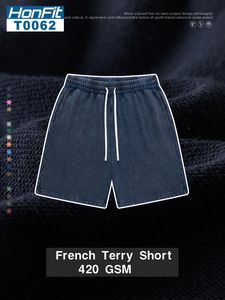 Offre Spéciale Streetwear surdimensionné T-<span class=keywords><strong>shirt</strong></span> et <span class=keywords><strong>short</strong></span> hommes décontracté blanc séchage rapide lavé sweat Shorts t-shirts <span class=keywords><strong>ensemble</strong></span> - Product Image 5