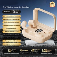 4 buah Earbud Semi-in-ear Dual-ear ANC Tahan Air Daya Tahan Baterai Ultra-lama Kontrol Suara Sempurna untuk Tidur, Bermain Game, Olahraga