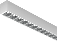 Suspension linéaire LED moderne 135 lm/W IP20 CRI80 PF0.9 AC220-240V 18W à 60W Noir Blanc pour Bureau et Salle de Sport