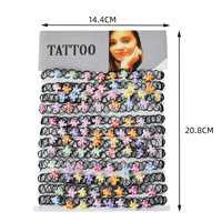 Lot de 12 colliers ras-du-cou élastiques style ethnique bohème, colorés, avec motifs ours et fleurs, pour femmes, bijoux fantaisie, colliers de clavicule effet tatouage