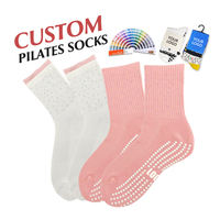 Chaussettes de Pilates à paillettes tendance, brodées, avec grip et strass, chaussettes personnalisées à paillettes, chaussettes de yoga et de Pilates