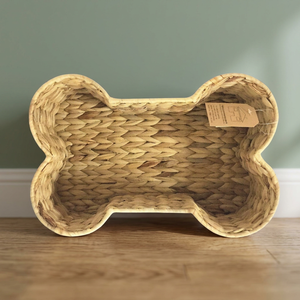 Wholesale Modern Eco-Friendly Water Hyacinth Geometric Shape <b>Drink</b>/Food <b>Storage</b> Basket with Multifunction Organizer - Product Image 3