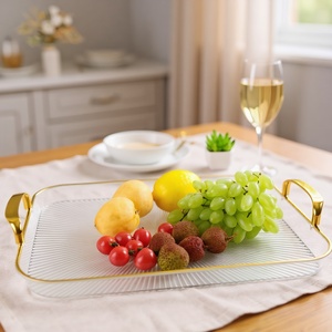 Panier à fruits transparent pour comptoir de <span class=keywords><strong>cuisine</strong></span> Assiette à fruits en plastique avec trou d'égouttage Bol à légumes et à fruits pour comptoir de <span class=keywords><strong>cuisine</strong></span> - Product Image 5