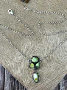 Colgante de Plata de Ley Hecho a Mano con Turquesa Palomino, Firmado por Nizhoni, Joyería Artesanal del Suroeste, Regalo - Product Image 5