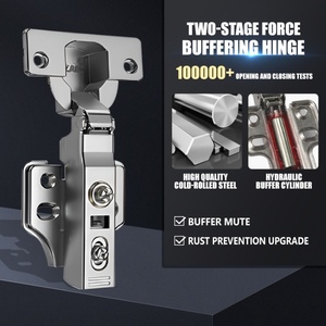 Factory Hot Selling Bedroom Apartment Furniture Cabinet Hydraulic <b>Cushion</b> Soft Close Silent Fixed Hinge Nickel Plated Durable - Product Image 5