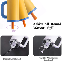 Gobelet isotherme de 40 oz (24,35 oz) de marque co-édition, avec logo personnalisé, motif dessin animé Lilo, double paroi, anti-fuite, sous vide, avec boîte cadeau