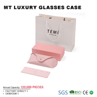 Étui souple en cuir PU pour lunettes, sacs d'accessoires pour lunettes, étuis rigides, boîte personnalisée, ensemble de boîtes d'emballage de luxe pour lunettes de soleil