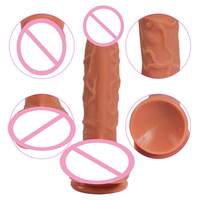 XISE jouets sexuels mâle pénis artificiel image énorme réaliste mâle gode caoutchouc Silicone pour les femmes Masturbation réaliste doux