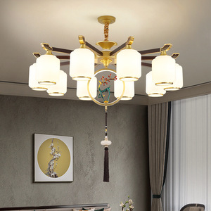 New Chinese Style Chandelier Multi Head <b>Led</b> <b>Light</b> For Living Room Dining Room Bedroom Home Use Solid Wood And Iron Art Design - Product Image 3