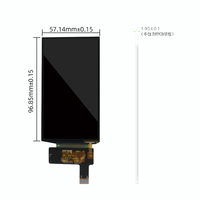 Panel LCD IPS TFT 3,97 Inci Resolusi 320x240 Layar Sentuh Kapasitif Antarmuka MIPI Driver LI9806E-2 Lampu Latar LED Huaxin