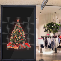 Ventilador Proyector Holográfico 3D de 1*3, 45cm 50cm 60cm 65cm, Pantalla Publicitaria con Soporte, Lámpara Holográfica, Ventilador de Pantalla con Soporte para Empalme