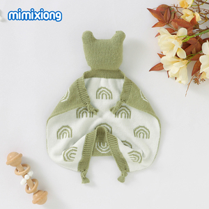 Mimixiong 독특한 디자인 아기 보안 담요 박제 동물 장난감 머리 플러시 보안 담요 부드러운 이불 아기 Lovey - Product Image 3