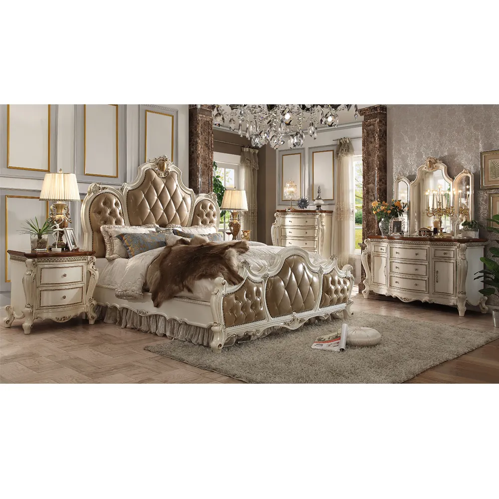 Classic King Size Bedroom Set European Style Hot Sell Royal Luxury Bedroom Furniture with factory